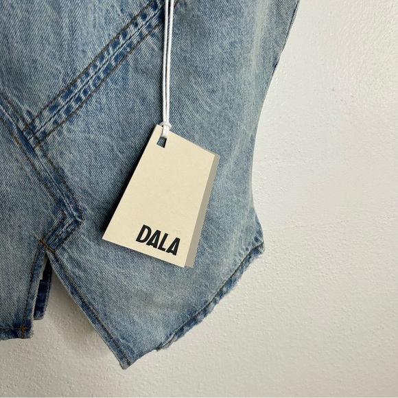 NWT Dala Denim Broken Corset Jean Top Size 28/ US Small - Picture 8 of 16